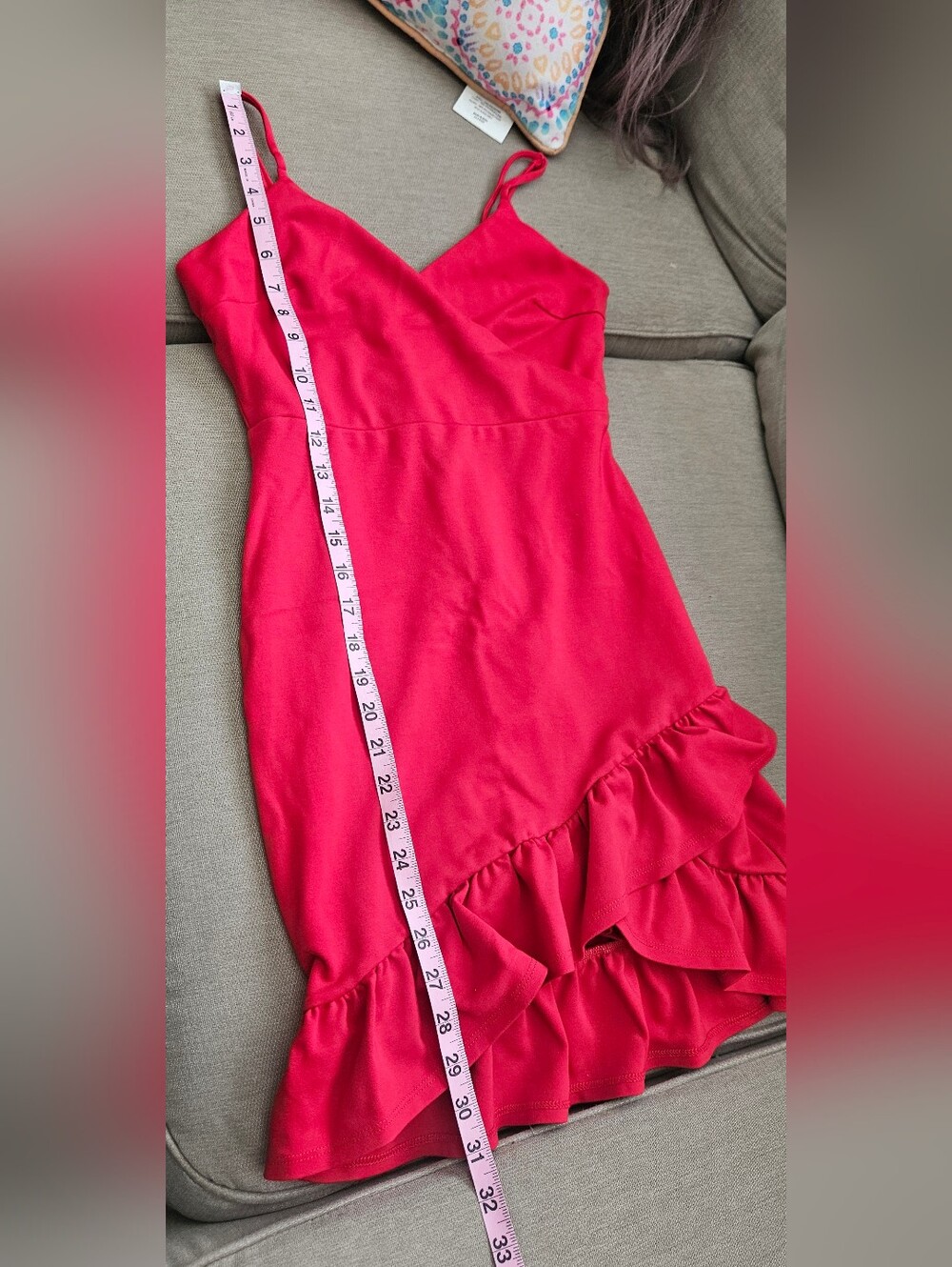Lulu's Red Spaghetti-Strap Ruffle Mini Dress - Picture 9 of 11